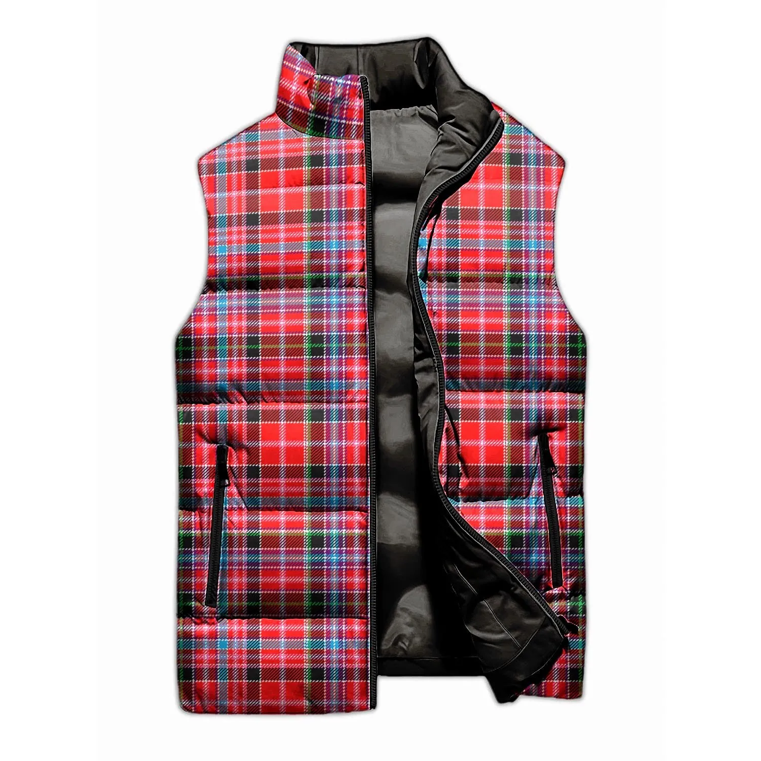 Aberdeen District Tartan Sleeveless Puffer Jacket