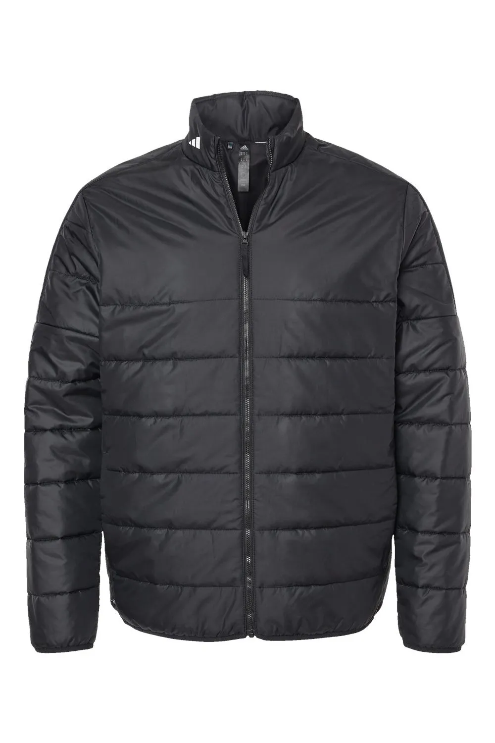 Adidas Mens Full Zip Puffer Jacket - Black