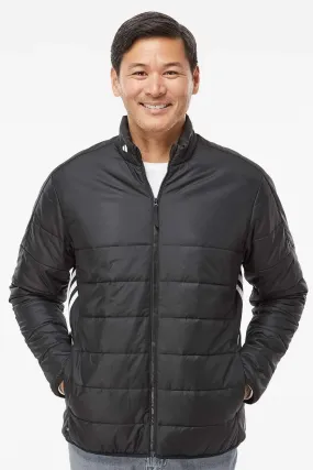 Adidas Mens Full Zip Puffer Jacket - Black