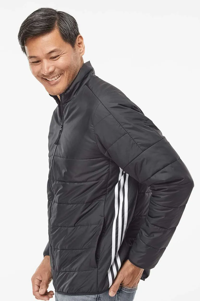 Adidas Mens Full Zip Puffer Jacket - Black