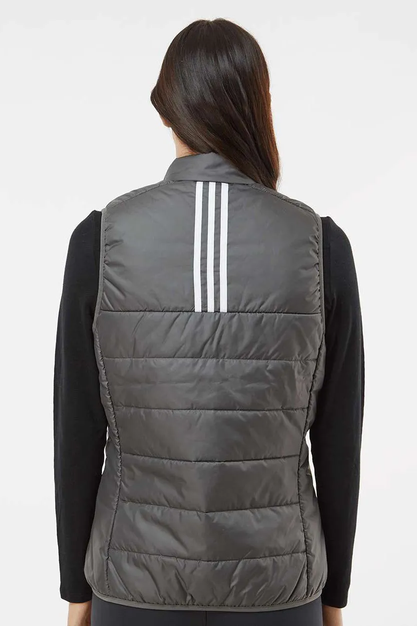 Adidas Womens Full Zip Puffer Vest - Grey