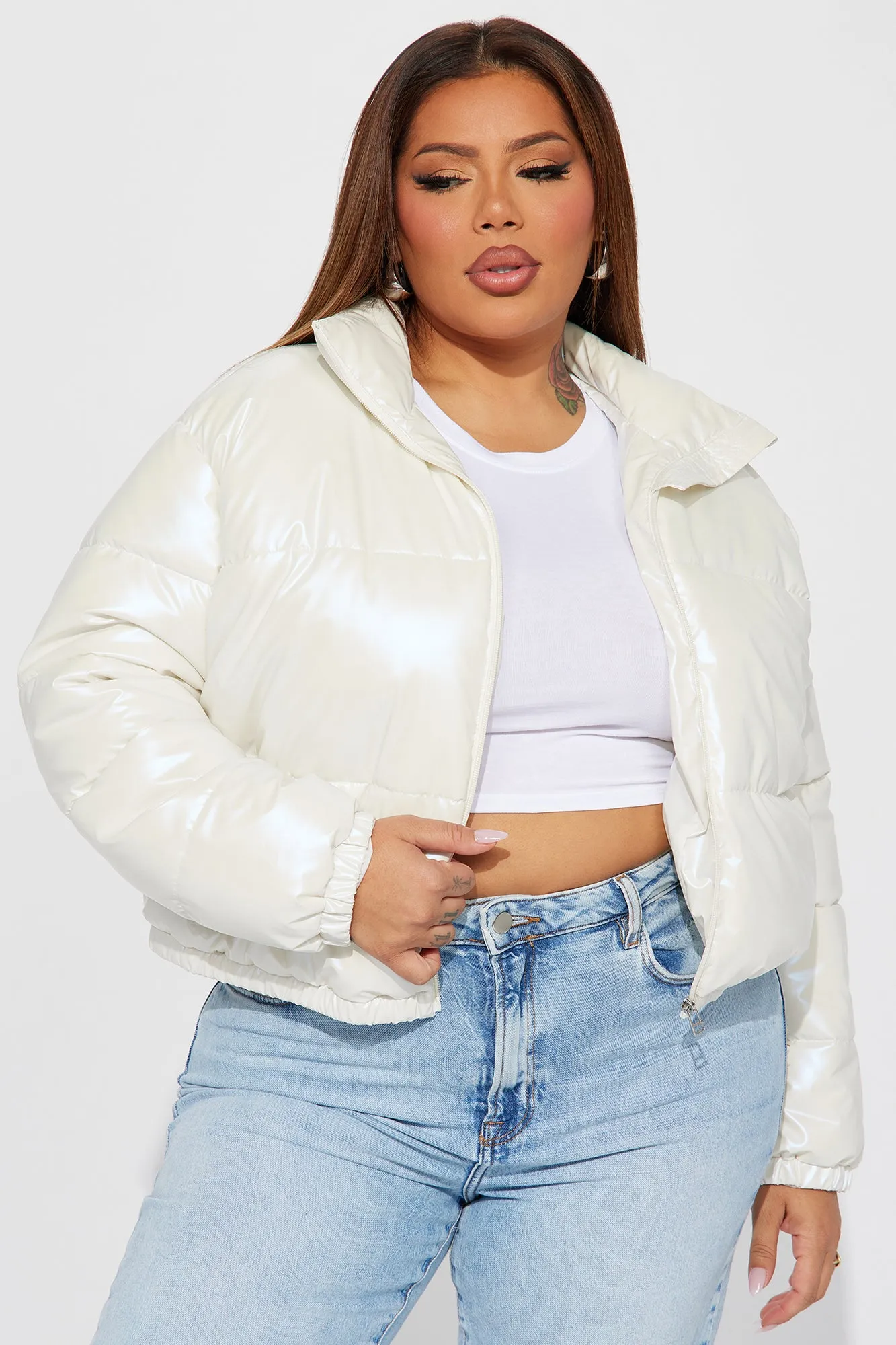 All Of The Lights Puffer Jacket - White