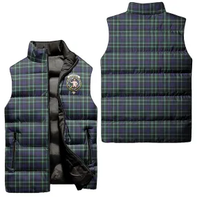 Allardice Tartan Sleeveless Puffer Jacket with Family Crest