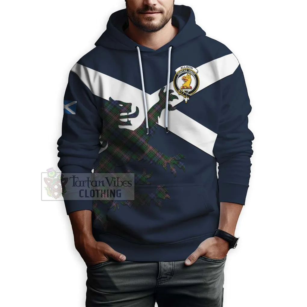 Allison Tartan Lion Rampant Hoodie Proudly Display Your Heritage with Alba Gu Brath and Clan Name