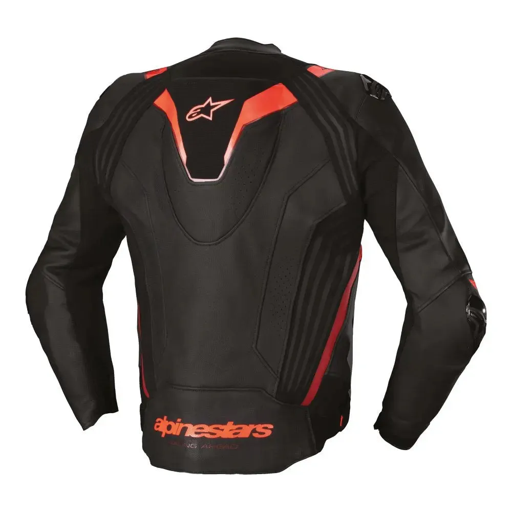 Alpinestars Missile V3 Ignition Leather Jacket Black / Fluo Red / Dark Red