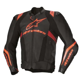 Alpinestars Missile V3 Ignition Leather Jacket Black / Fluo Red / Dark Red