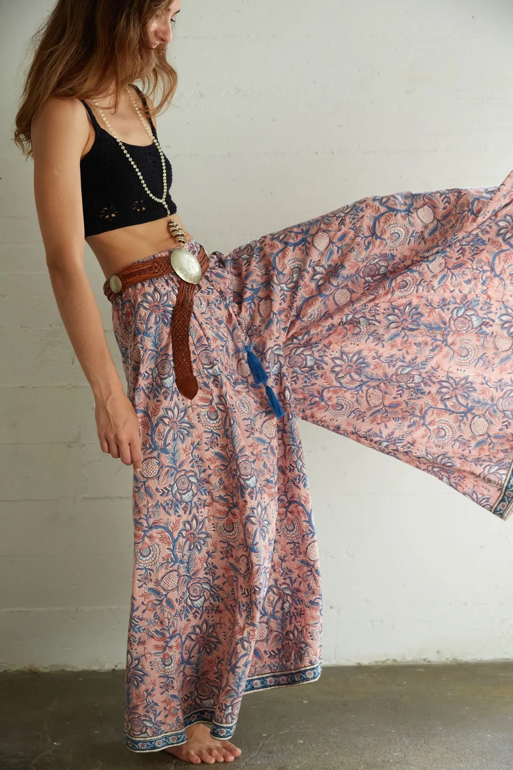 Althea Palazzo Pants: Pink Lily