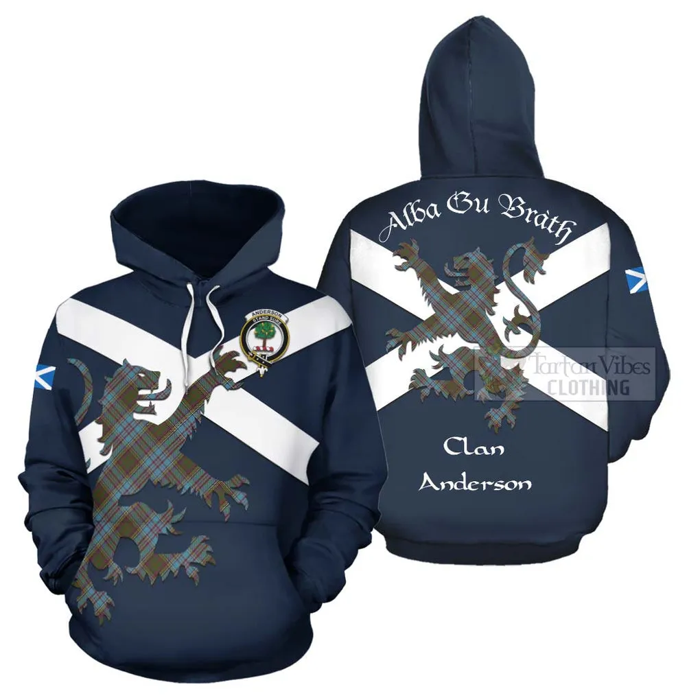 Anderson Tartan Lion Rampant Hoodie Proudly Display Your Heritage with Alba Gu Brath and Clan Name