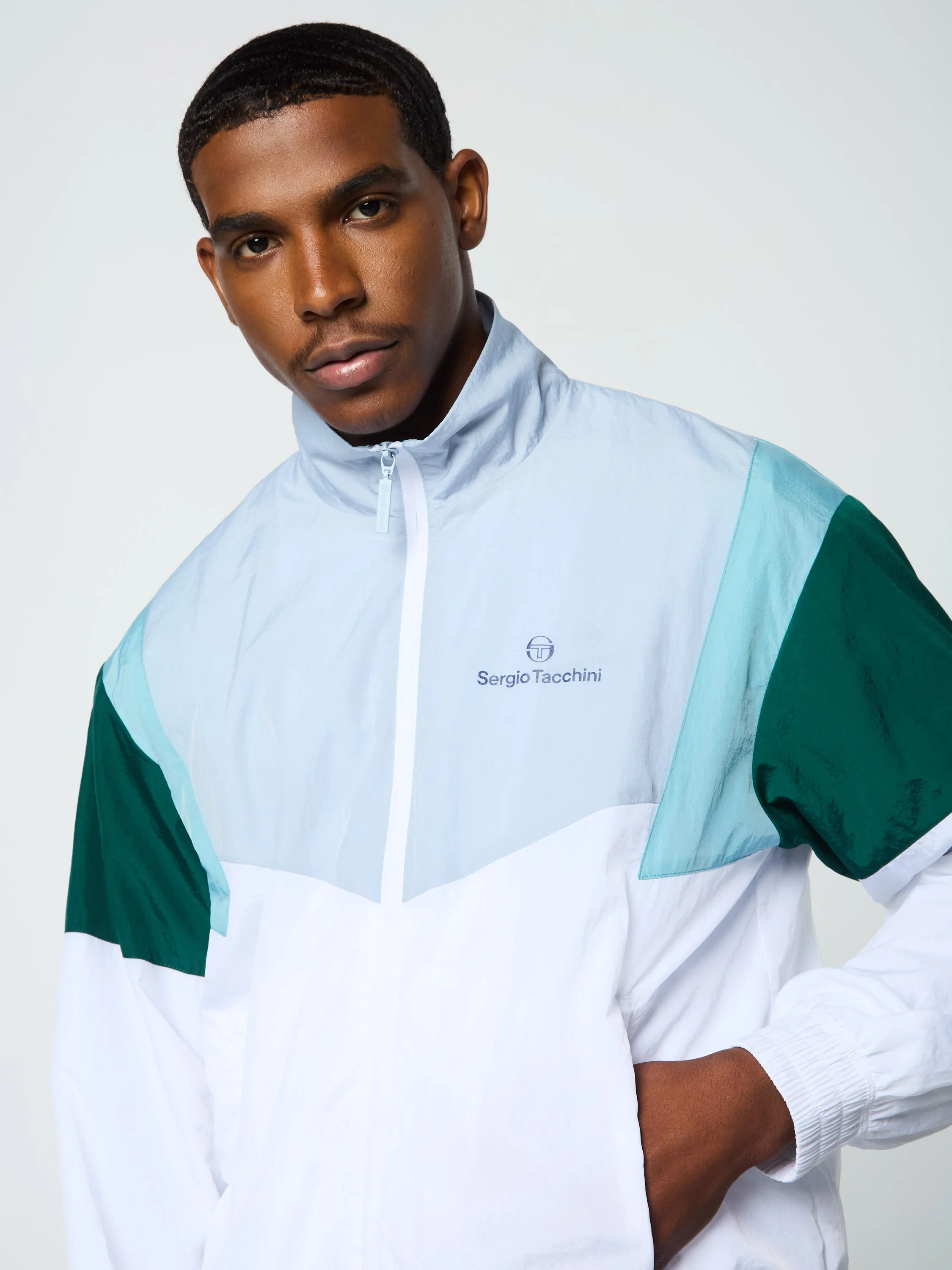 Angolo Track Jacket- Brilliant White