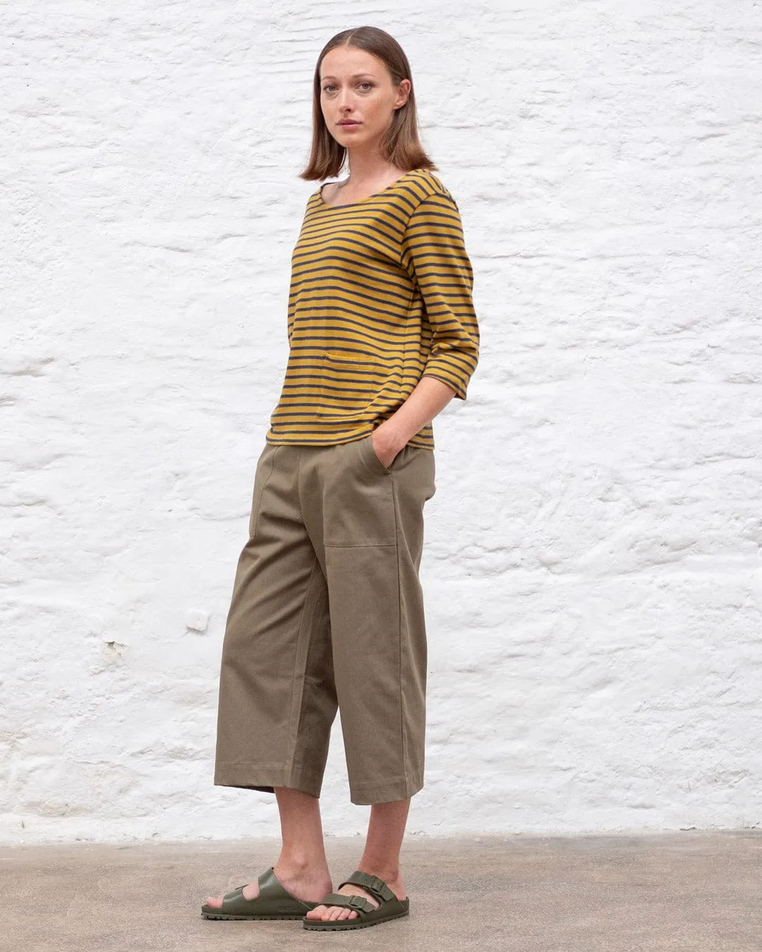 Anna Orgsnic Cotton Culottes | Olive