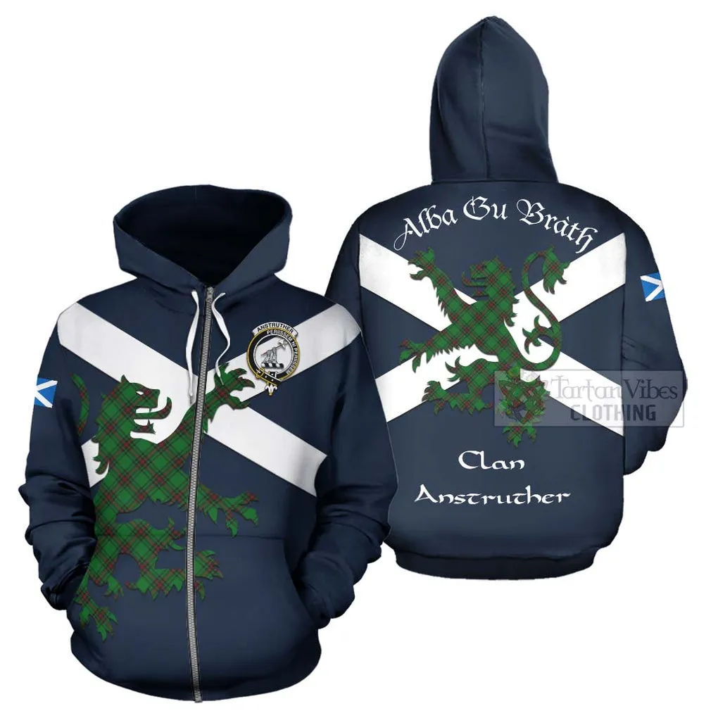 Anstruther Tartan Lion Rampant Hoodie Proudly Display Your Heritage with Alba Gu Brath and Clan Name