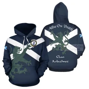 Arbuthnot Tartan Lion Rampant Hoodie Proudly Display Your Heritage with Alba Gu Brath and Clan Name