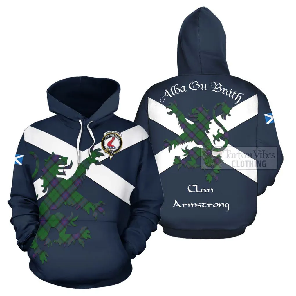 Armstrong Tartan Lion Rampant Hoodie Proudly Display Your Heritage with Alba Gu Brath and Clan Name