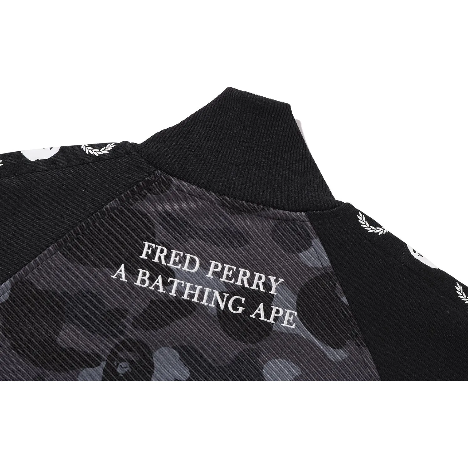 BAPE X FRED PERRY COLOR CAMO TRACK JACKET MENS