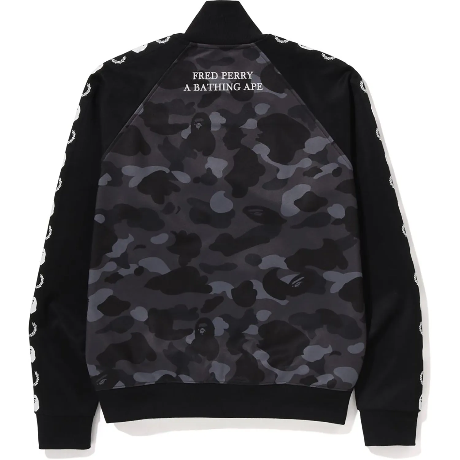 BAPE X FRED PERRY COLOR CAMO TRACK JACKET MENS