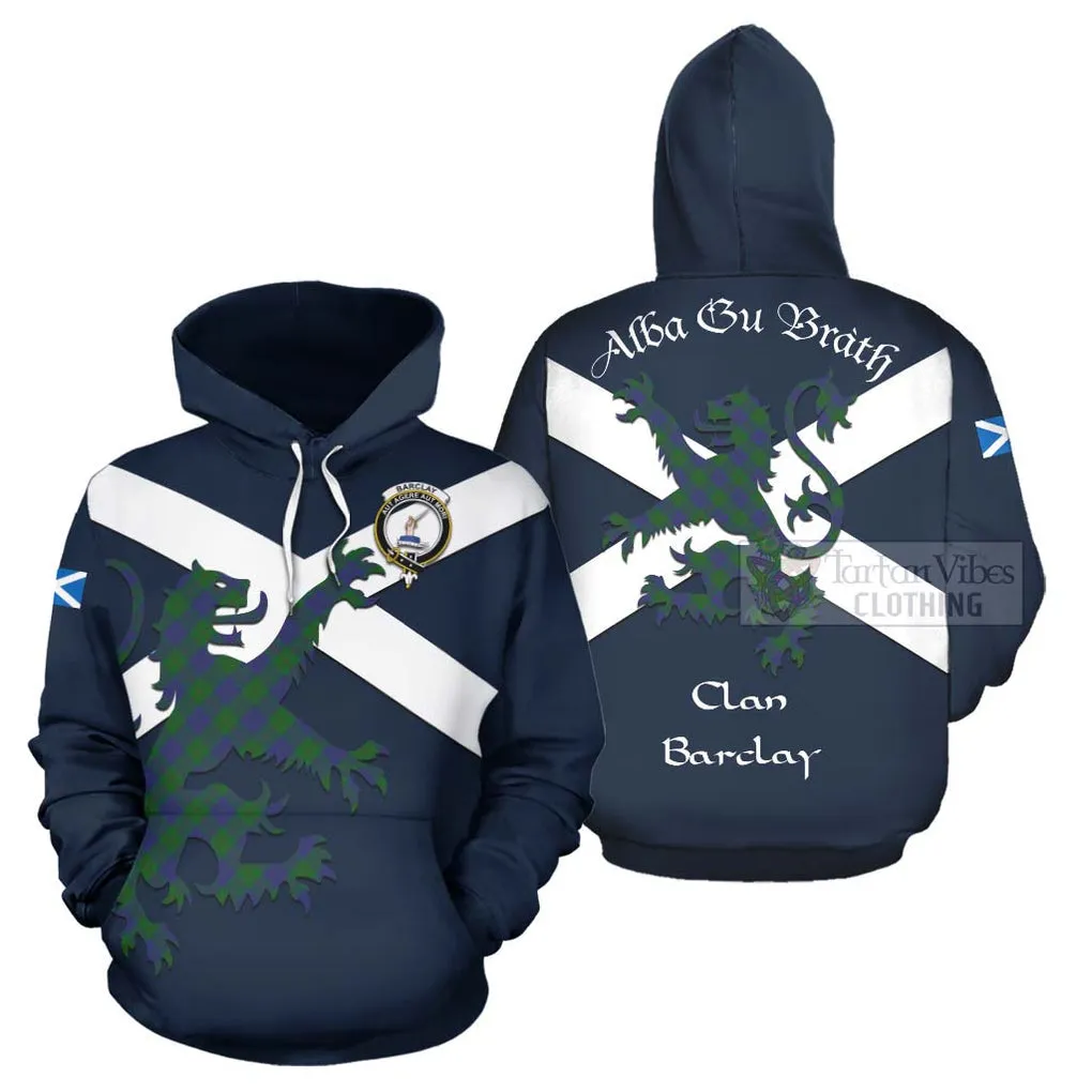 Barclay Tartan Lion Rampant Hoodie Proudly Display Your Heritage with Alba Gu Brath and Clan Name