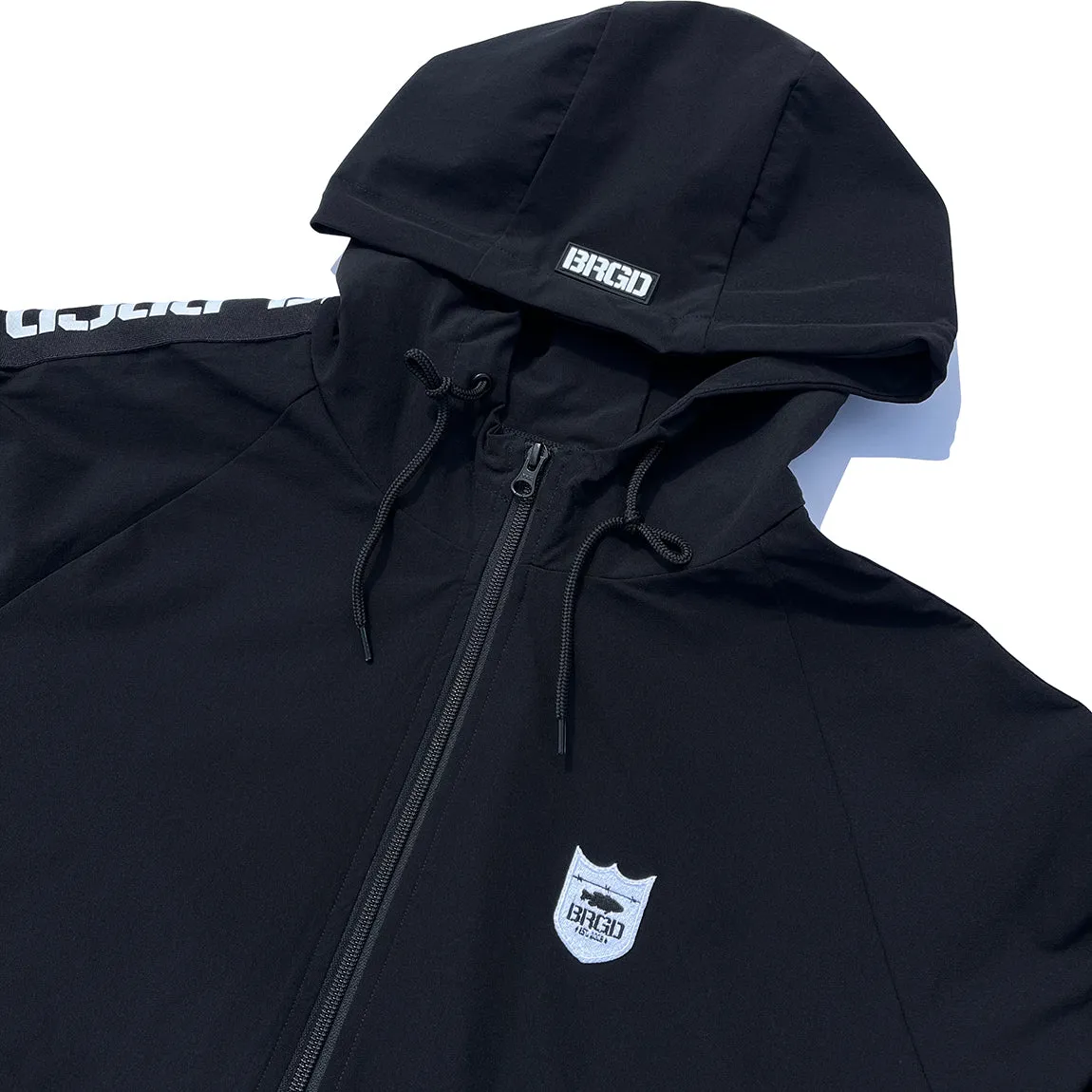 BASS BRIGADE NYLON TRACK JACKET - BLACK