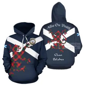 Belshes (Belsches) Tartan Lion Rampant Hoodie Proudly Display Your Heritage with Alba Gu Brath and Clan Name