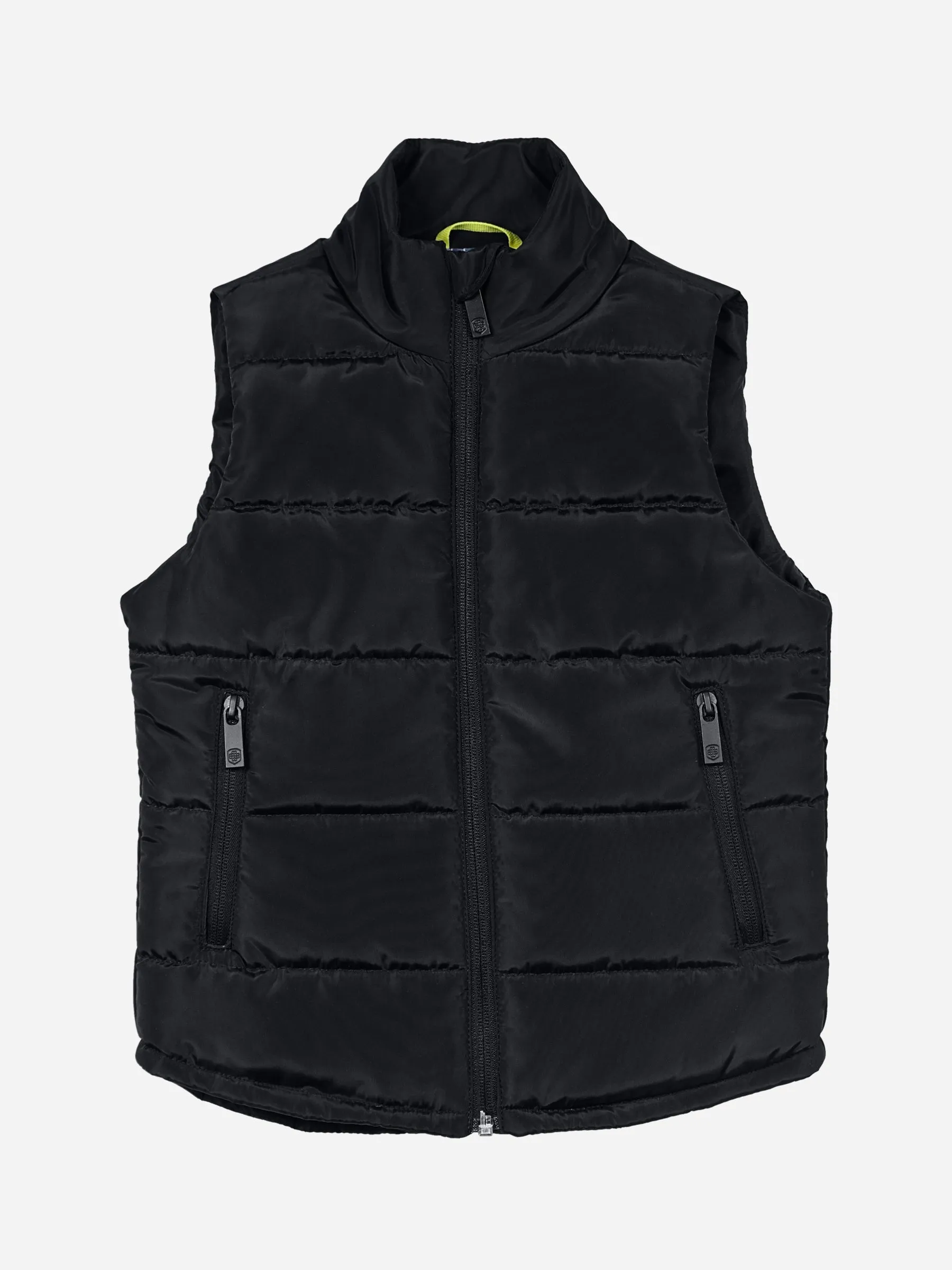 Black Sleeveless Casual Puffer Jacket