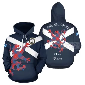 Blane Tartan Lion Rampant Hoodie Proudly Display Your Heritage with Alba Gu Brath and Clan Name