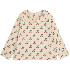 Bobo Choses White Cherry All Over Collar Shirt