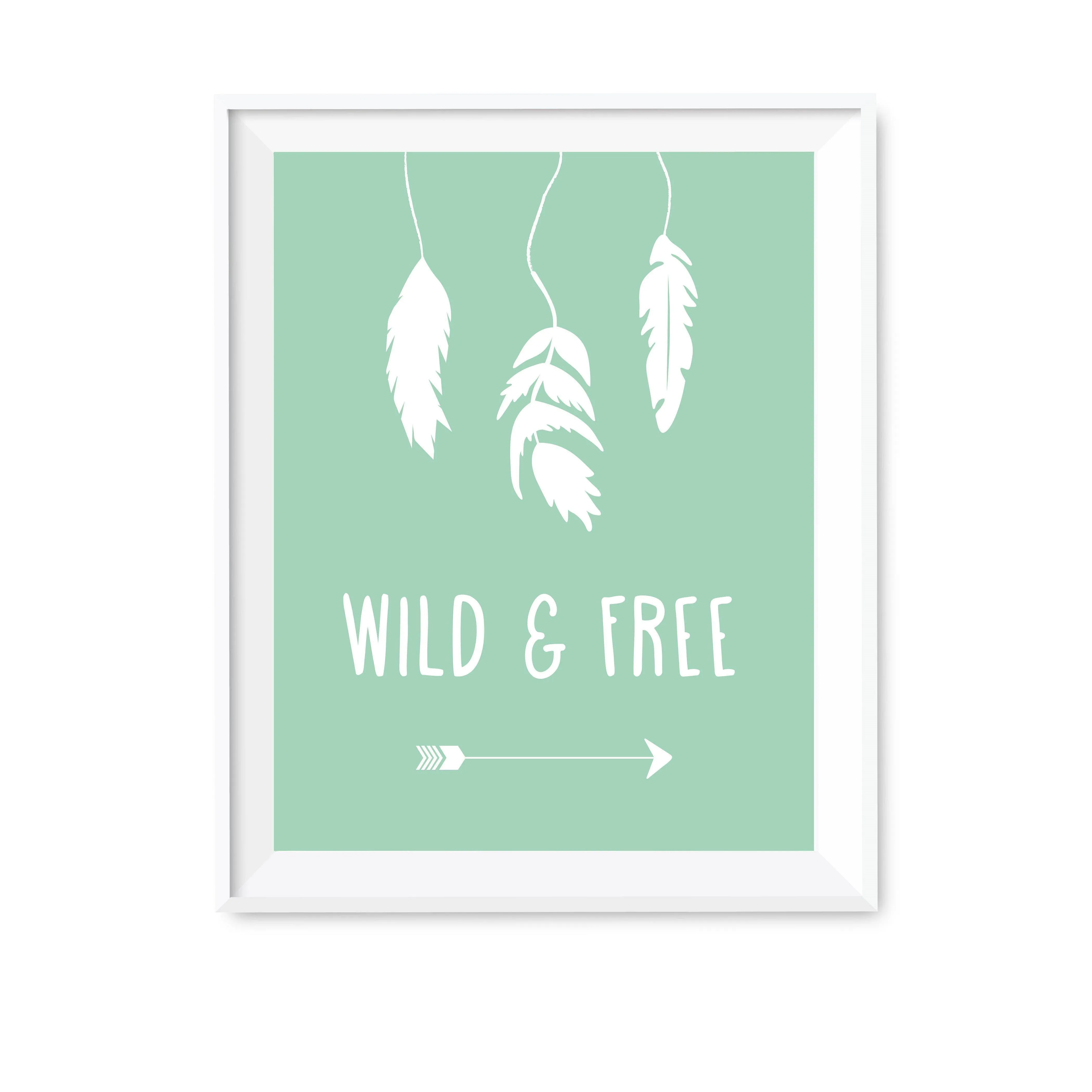 Boho Chic Tribal Baby Shower Wall Art Party Signs