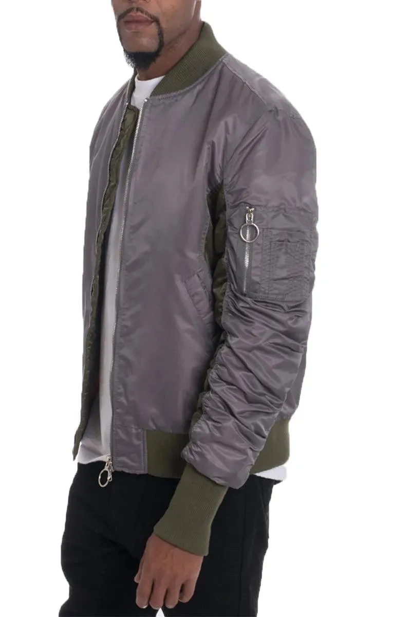 Bolden Dual Color Bomber Jacket