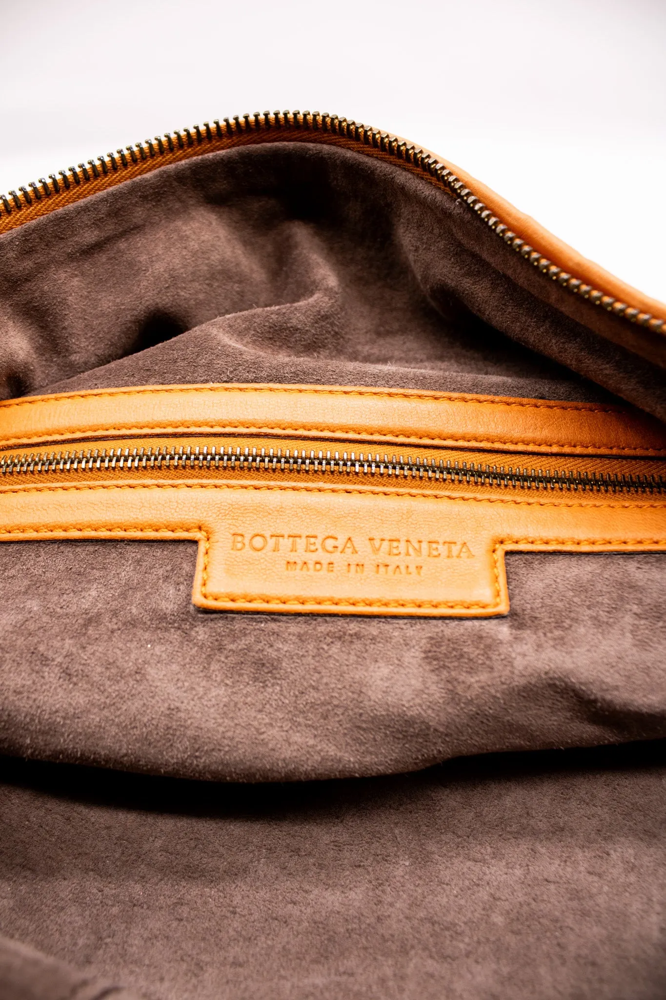 Bottega Veneta Duffle in Orange Leather Y2K