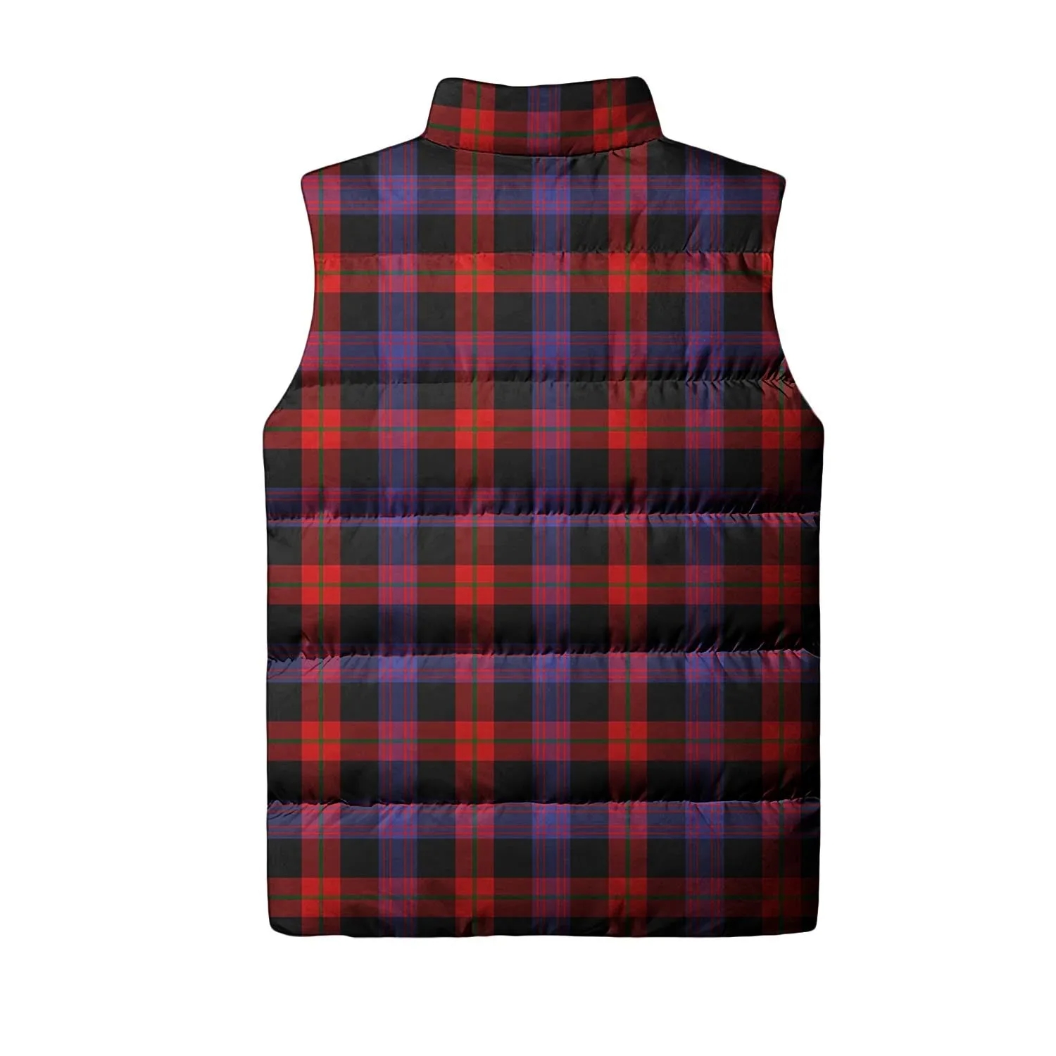 Broun Modern Tartan Sleeveless Puffer Jacket with Family Crest