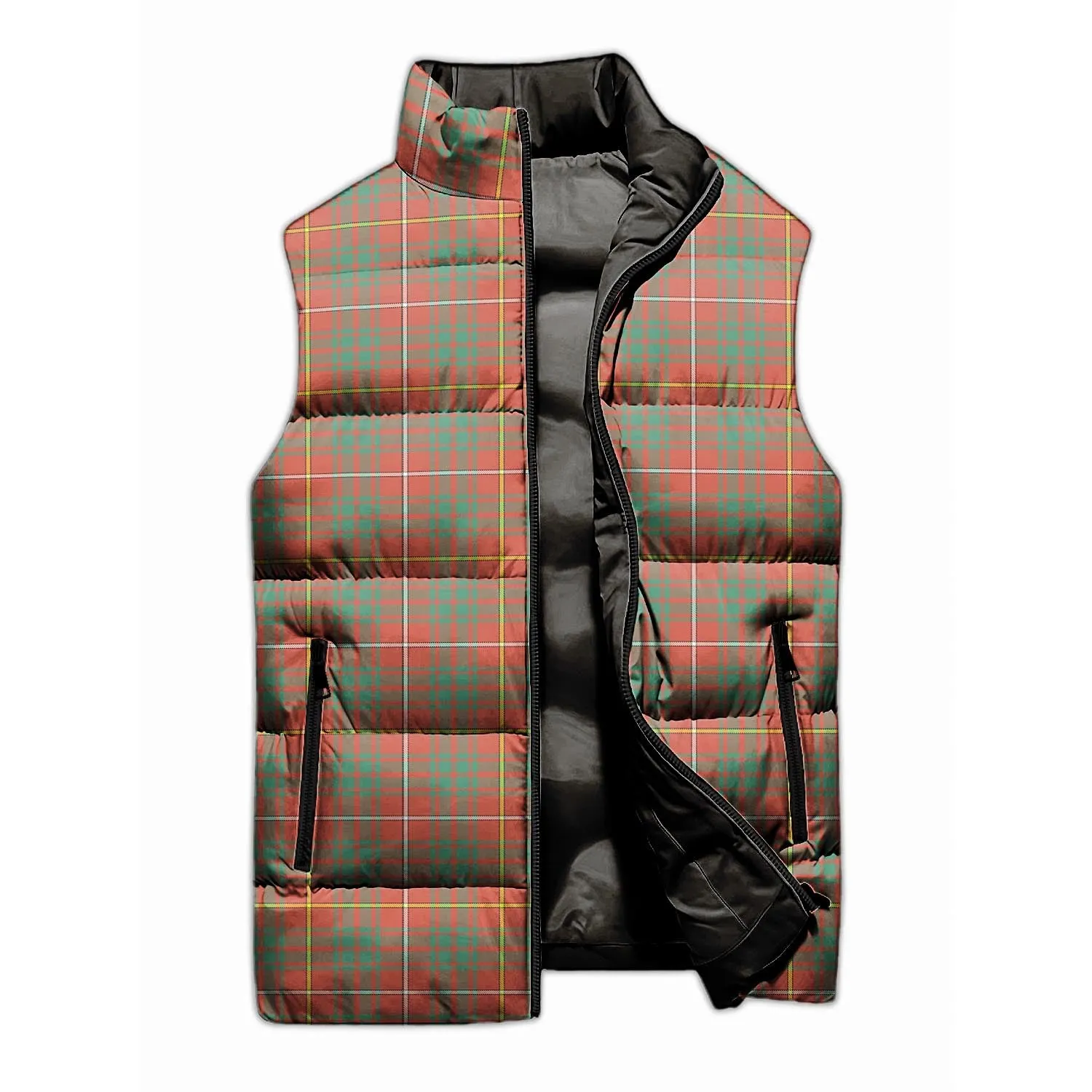 Bruce Ancient Tartan Sleeveless Puffer Jacket