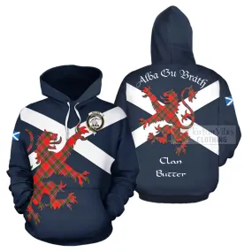 Butter Tartan Lion Rampant Hoodie Proudly Display Your Heritage with Alba Gu Brath and Clan Name