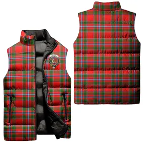 Butter Tartan Sleeveless Puffer Jacket with Family Crest