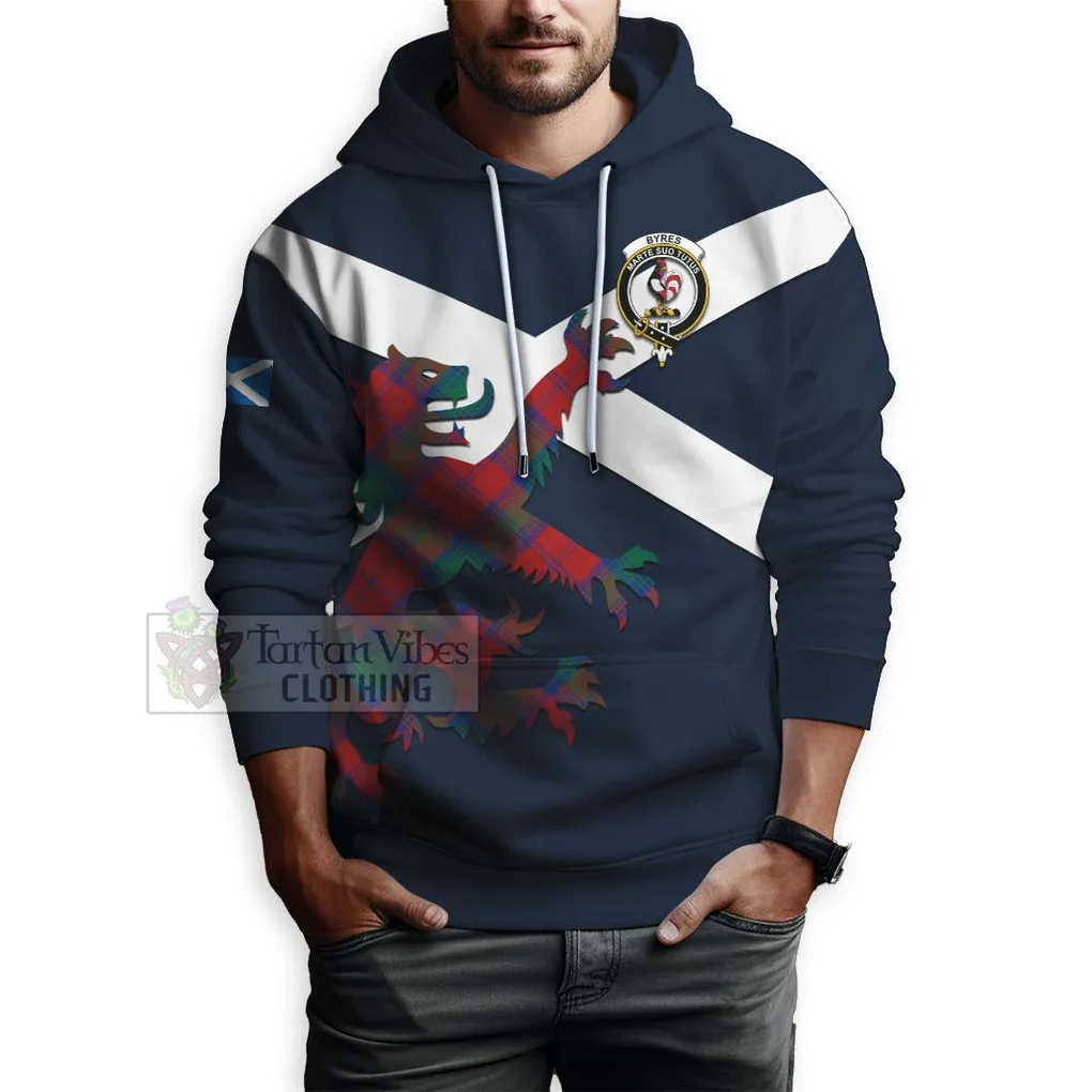 Byres (Byses) Tartan Lion Rampant Hoodie Proudly Display Your Heritage with Alba Gu Brath and Clan Name