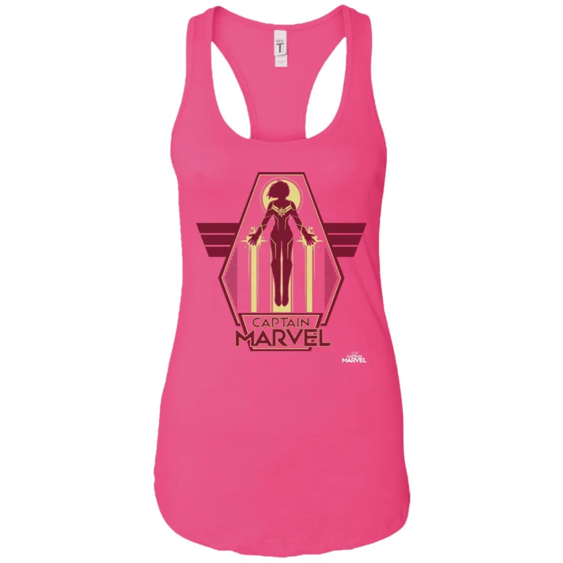 Captain Marvel Red Yellow Flight Powers Women Tank Top