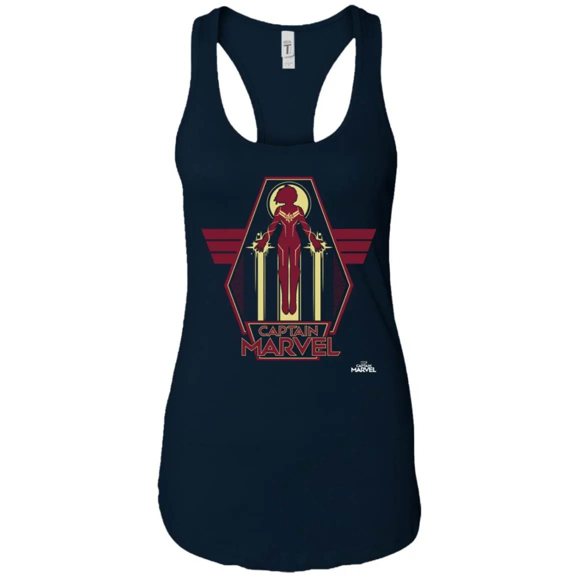 Captain Marvel Red Yellow Flight Powers Women Tank Top