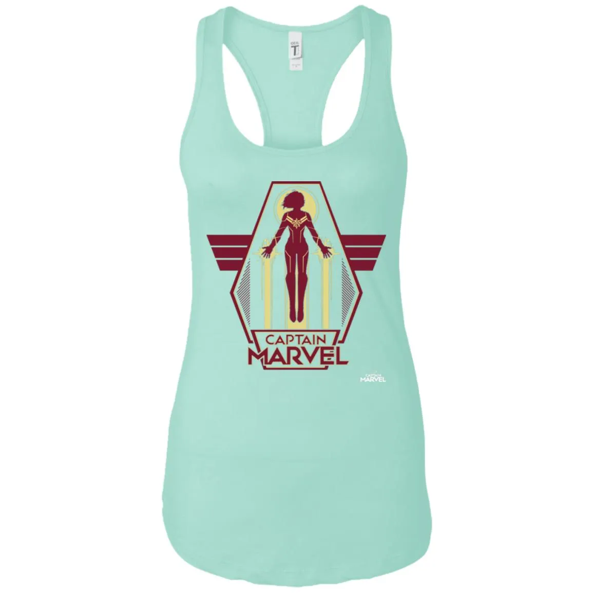 Captain Marvel Red Yellow Flight Powers Women Tank Top