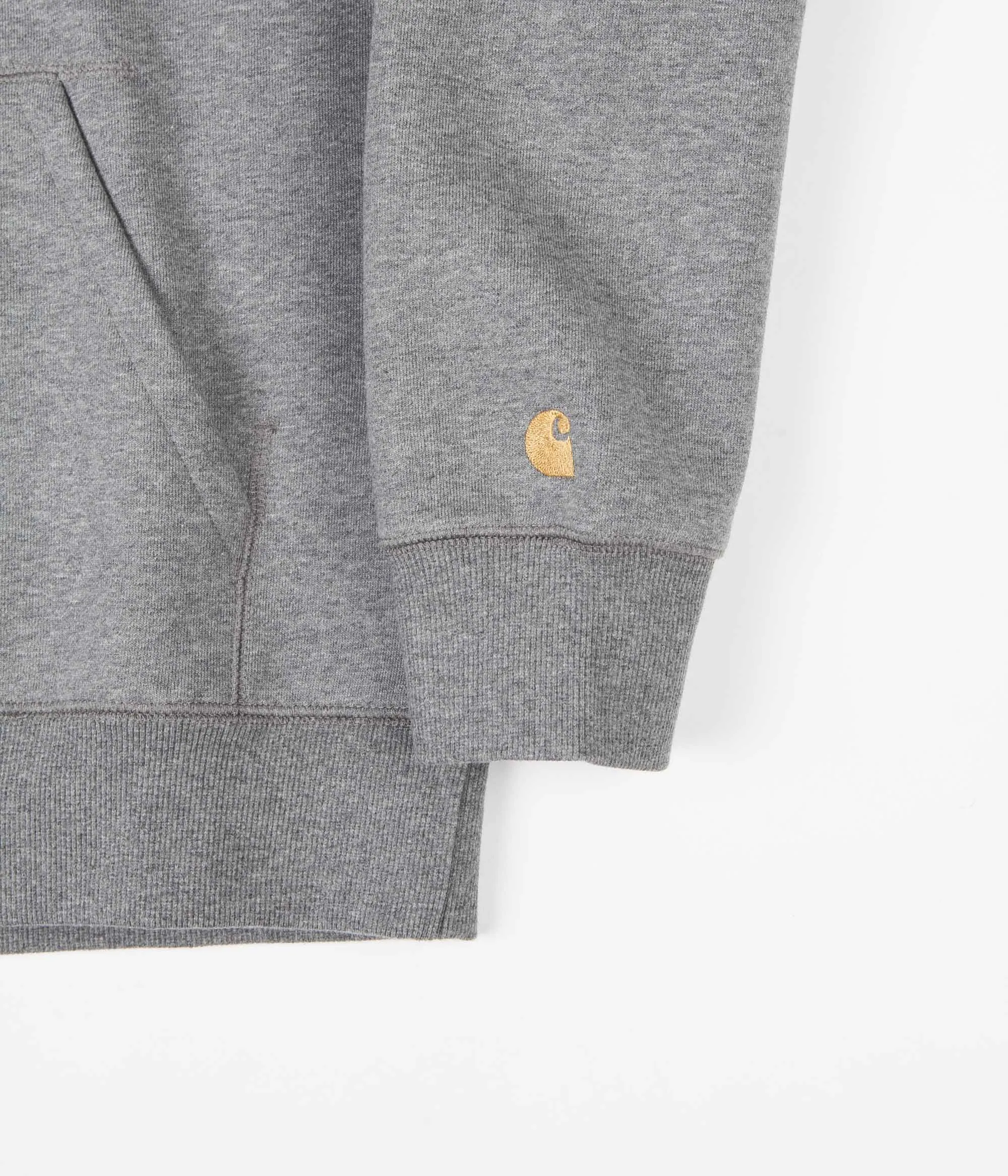 Carhartt Chase Hoodie - Dark Grey Heather / Gold