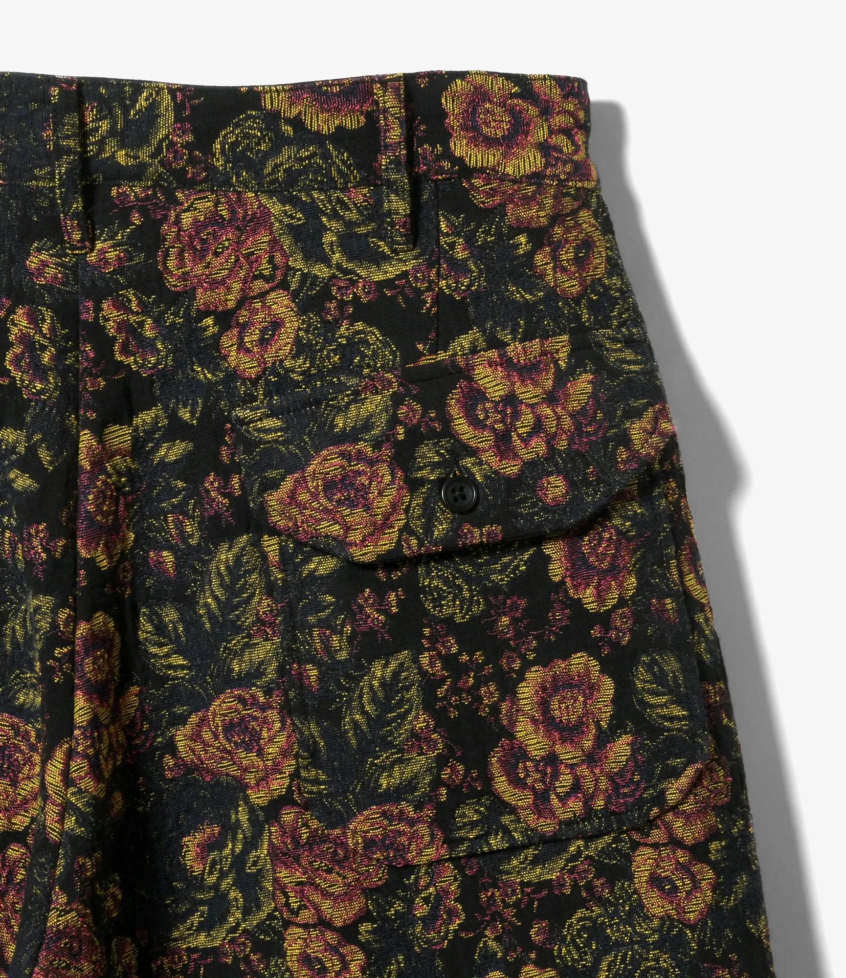 Carlyle Pant – Black/Gold Floral Jacquard