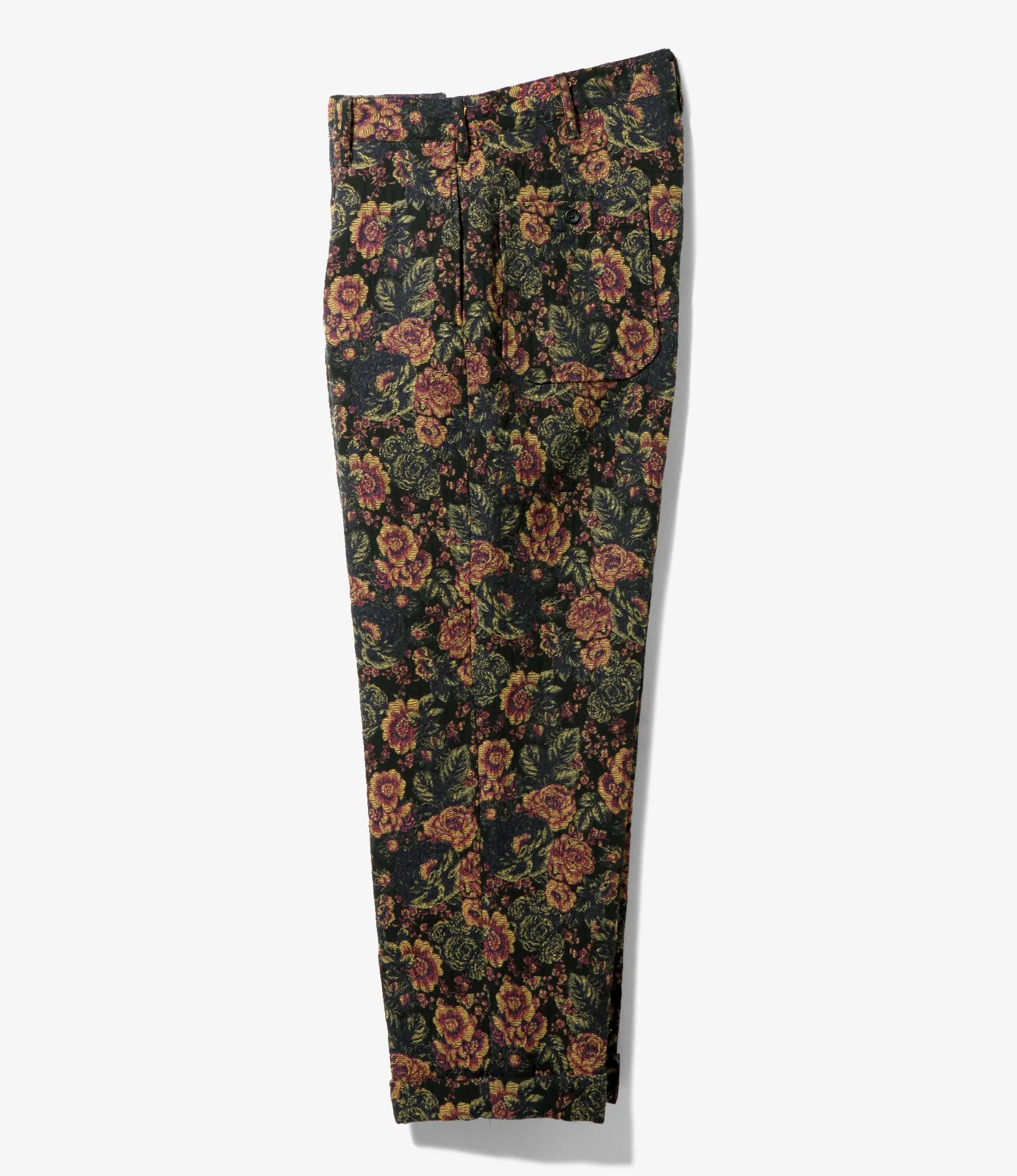 Carlyle Pant – Black/Gold Floral Jacquard