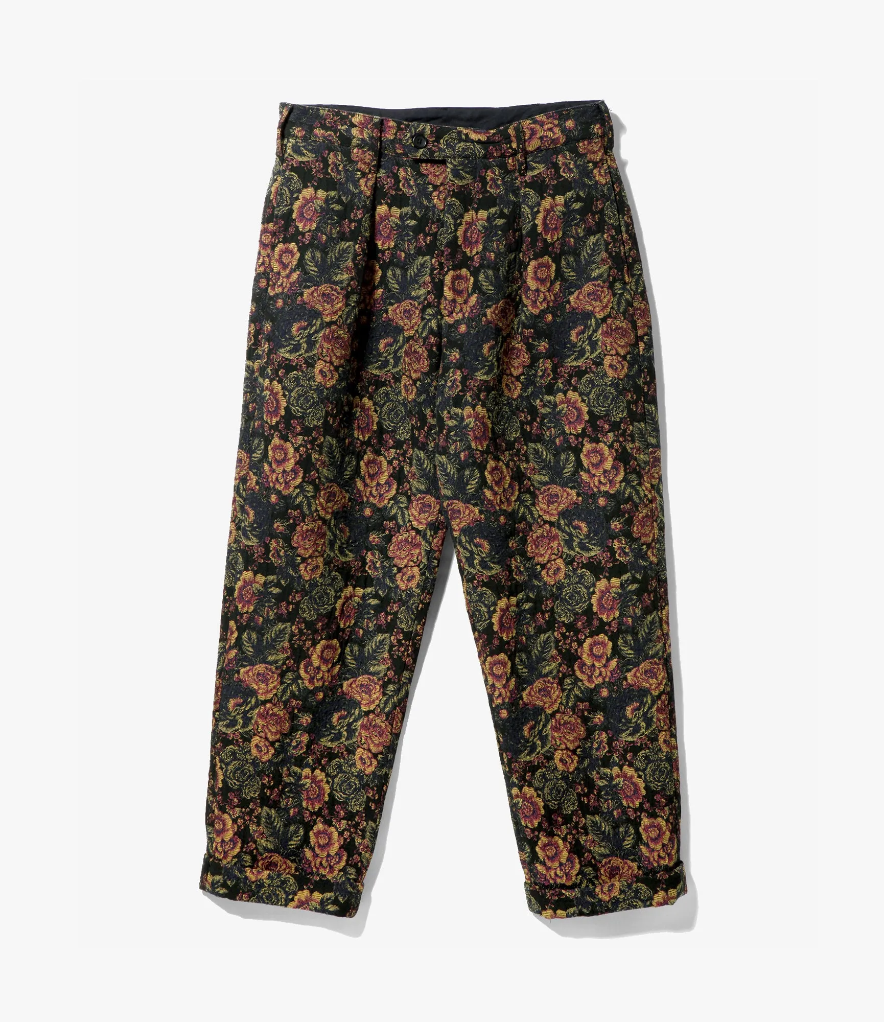 Carlyle Pant – Black/Gold Floral Jacquard