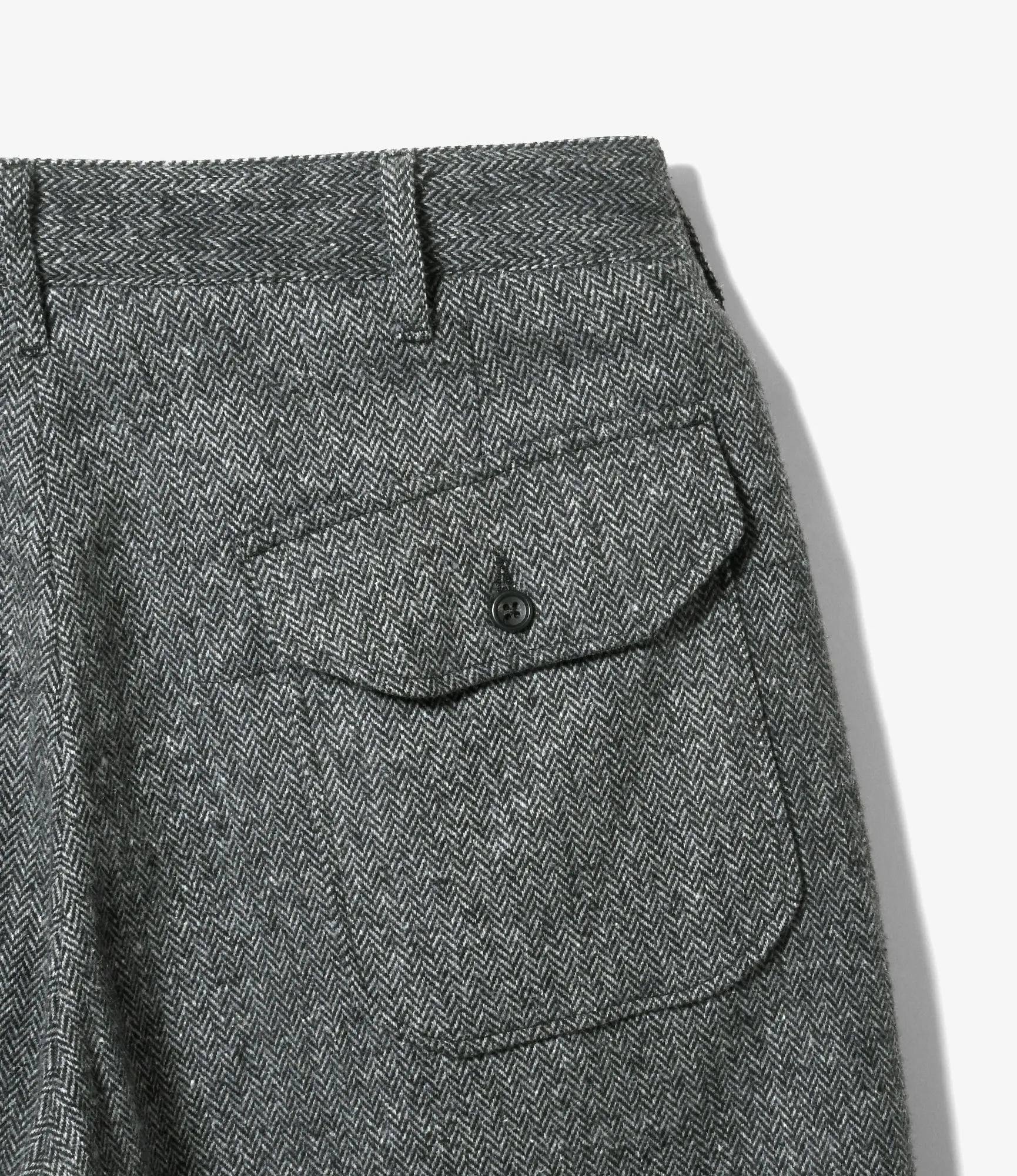 Carlyle Pant – Grey Herringbone Poly Wool