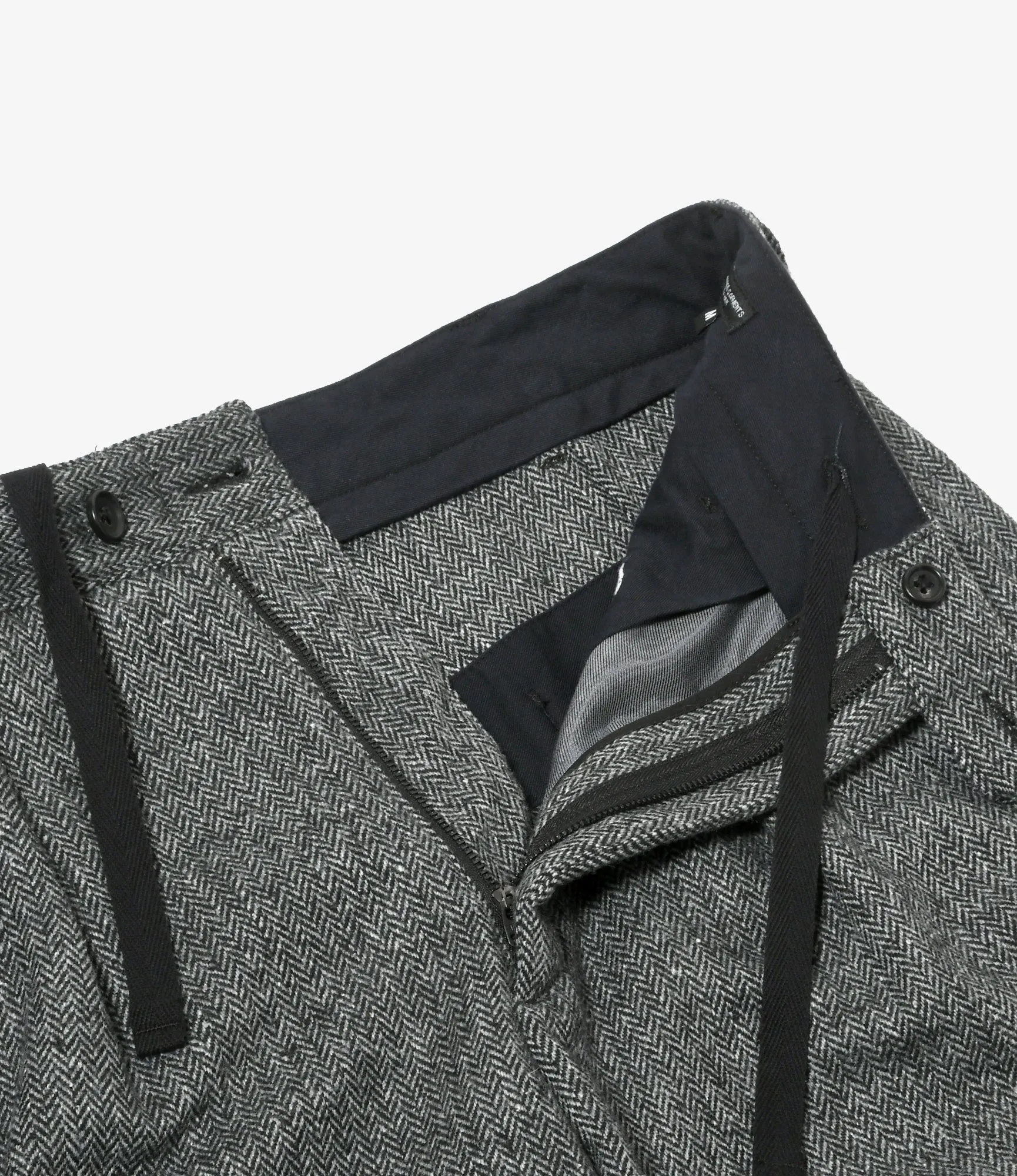 Carlyle Pant – Grey Herringbone Poly Wool