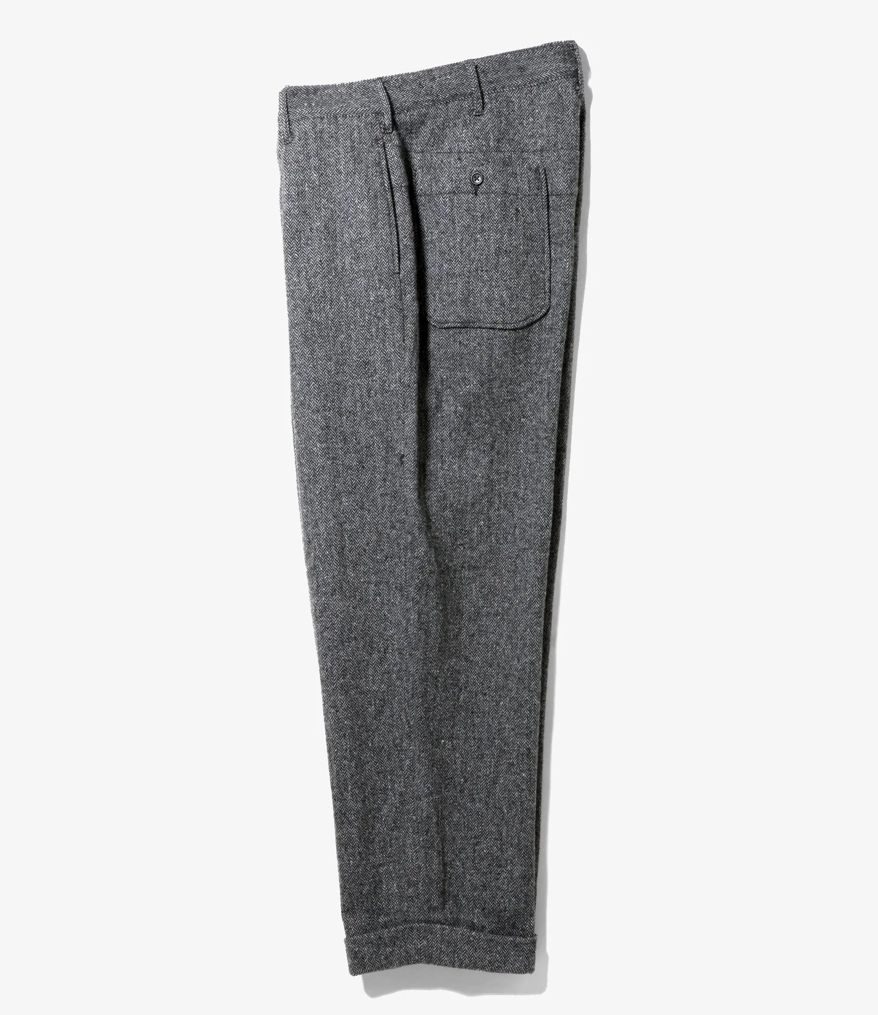 Carlyle Pant – Grey Herringbone Poly Wool