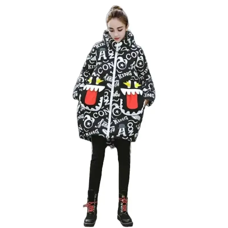 Cartoon Graffiti Padded Street Art Coat