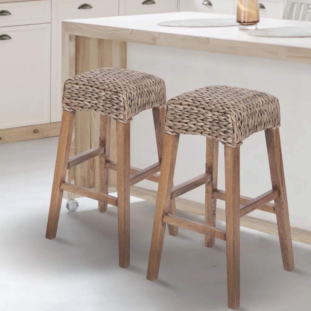 Cebu Bohemian Basics Rattan Backless Bar Stool