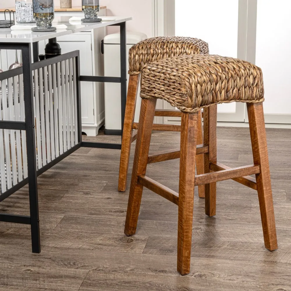 Cebu Bohemian Basics Rattan Backless Bar Stool