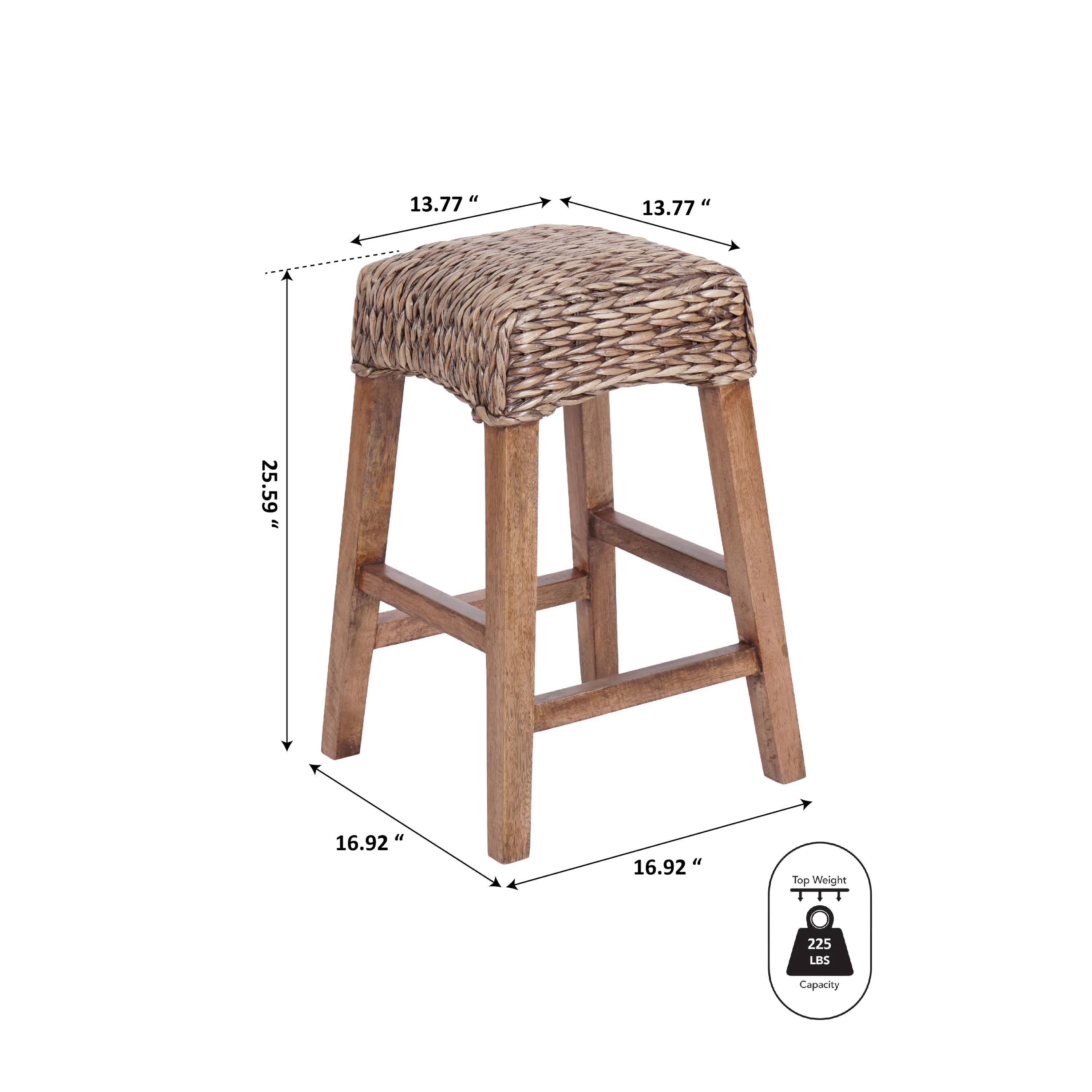 Cebu Bohemian Basics Rattan Backless Bar Stool