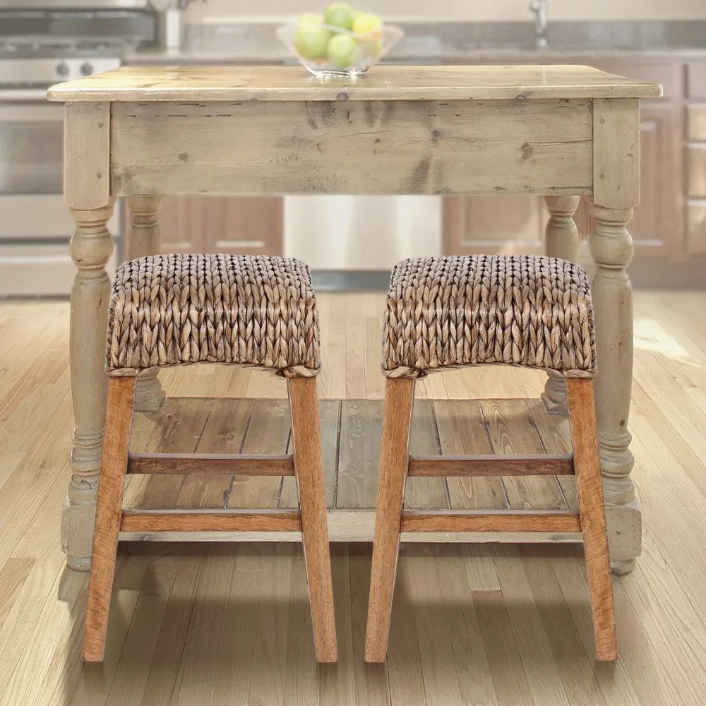 Cebu Bohemian Basics Rattan Backless Bar Stool