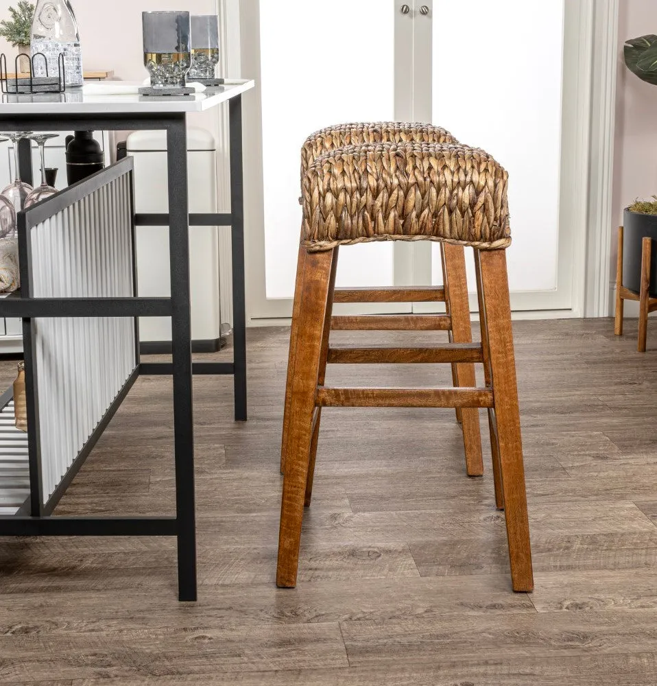 Cebu Bohemian Basics Rattan Backless Bar Stool