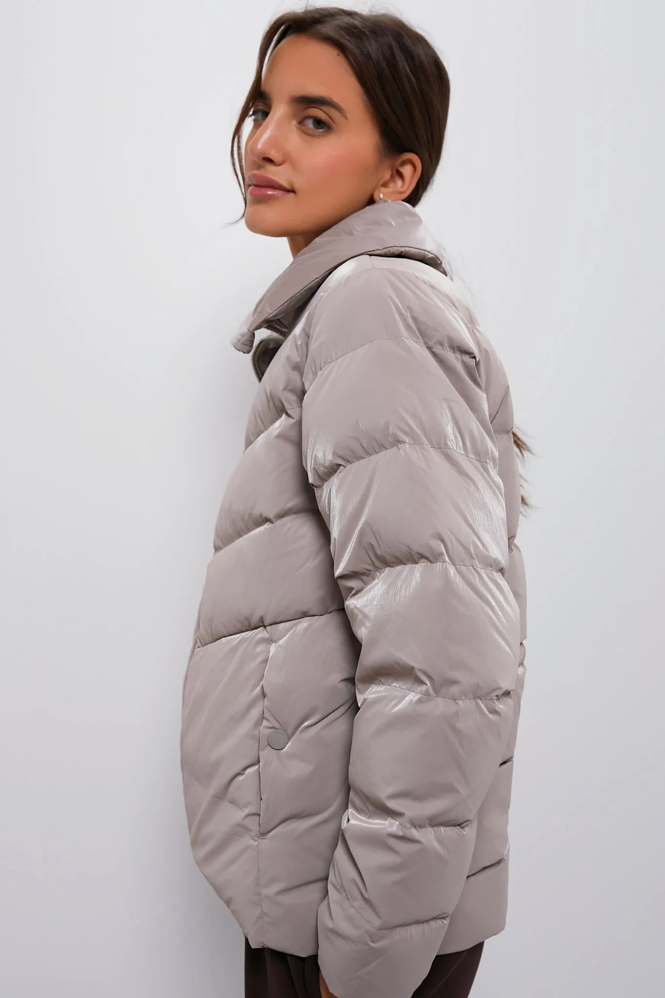 Cinder Shimmer Alena Lightweight Down Jacket